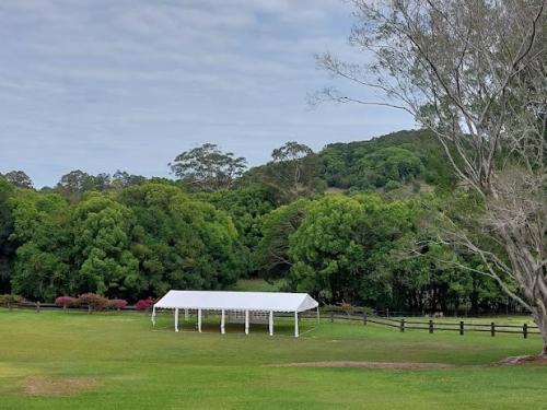 12m x 6m marquee with partial walls